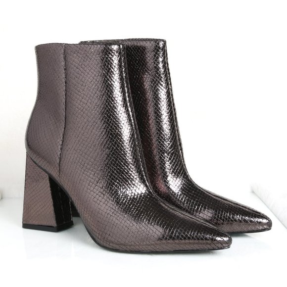 Marc Fisher Shoes - Marc Fisher NWOT Kulika Heeled Metallic Booties | Size 7 1/2